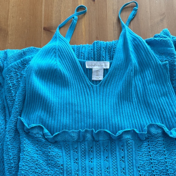 Gorgeous! House of Harlow 1960 Blue Crochet Dress Size Largr - Picture 4 of 11